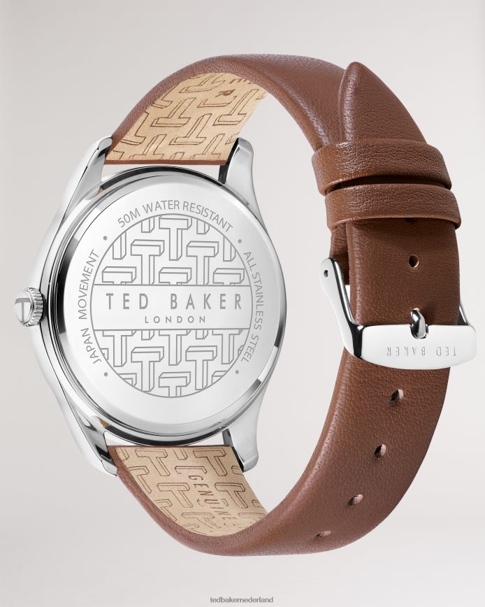 Ted Baker Brickk leren bandhorloge bruin accessoires Heren 6R02N2042