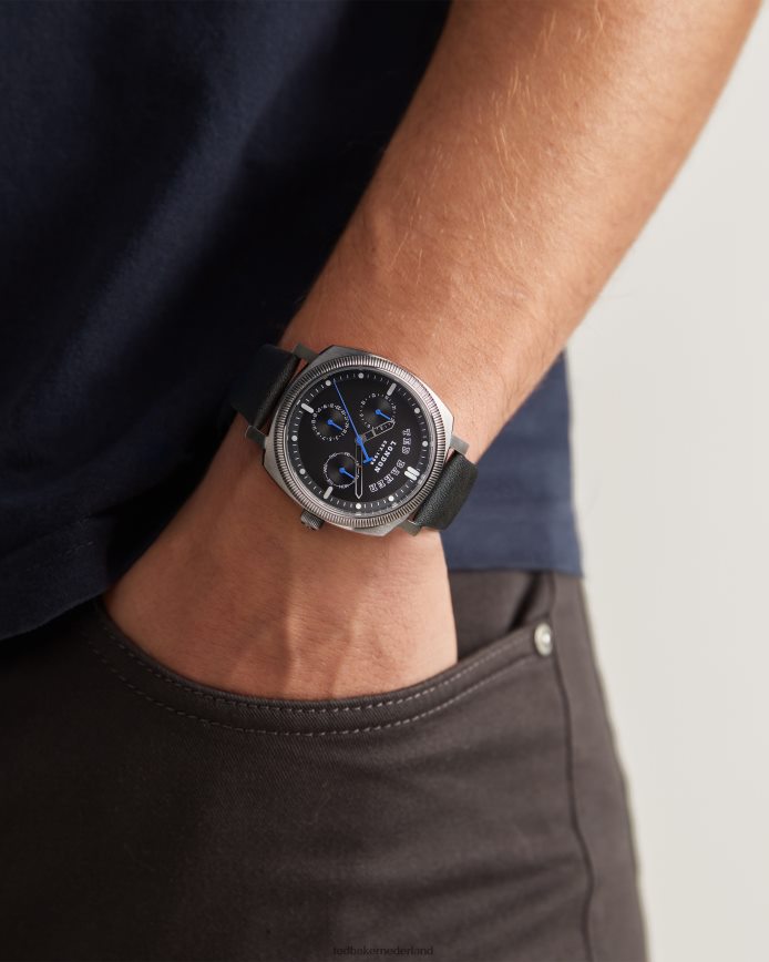 Ted Baker Timi zwart horloge met gladde leren band zwart accessoires Heren 6R02N2052