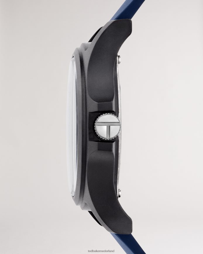 Ted Baker secunda blauw horloge met siliconen band blauw accessoires Heren 6R02N2055