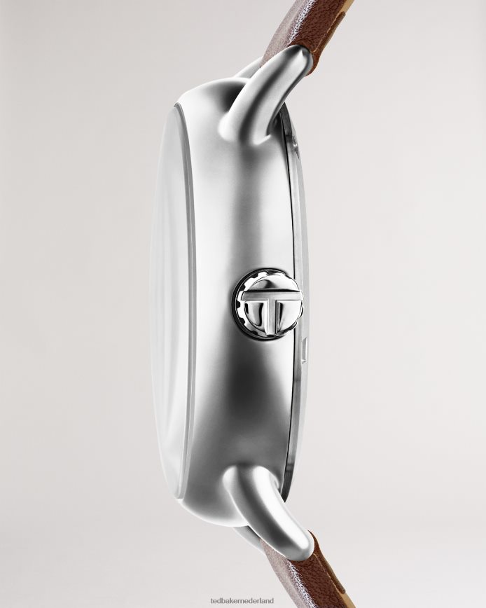 Ted Baker ver lederen band monogram horloge bruinen accessoires Heren 6R02N1908