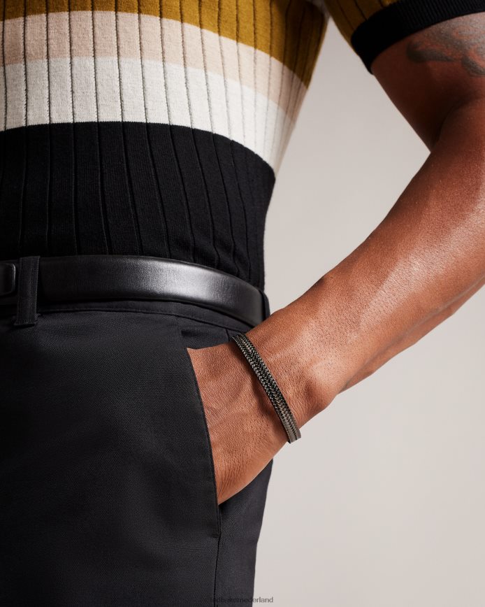 Ted Baker Gymmy geweven armband met reliëf zwart accessoires Heren 6R02N1941