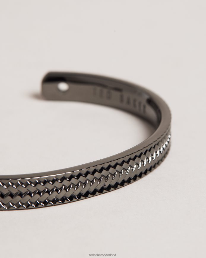 Ted Baker Gymmy geweven armband met reliëf zwart accessoires Heren 6R02N1941