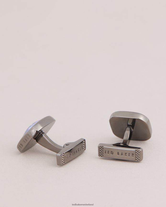 Ted Baker gemarmerde gemarmerde manchetknopen blauw accessoires Heren 6R02N1961