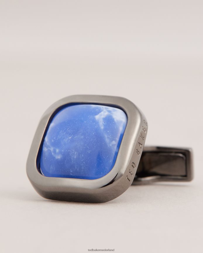 Ted Baker gemarmerde gemarmerde manchetknopen blauw accessoires Heren 6R02N1961