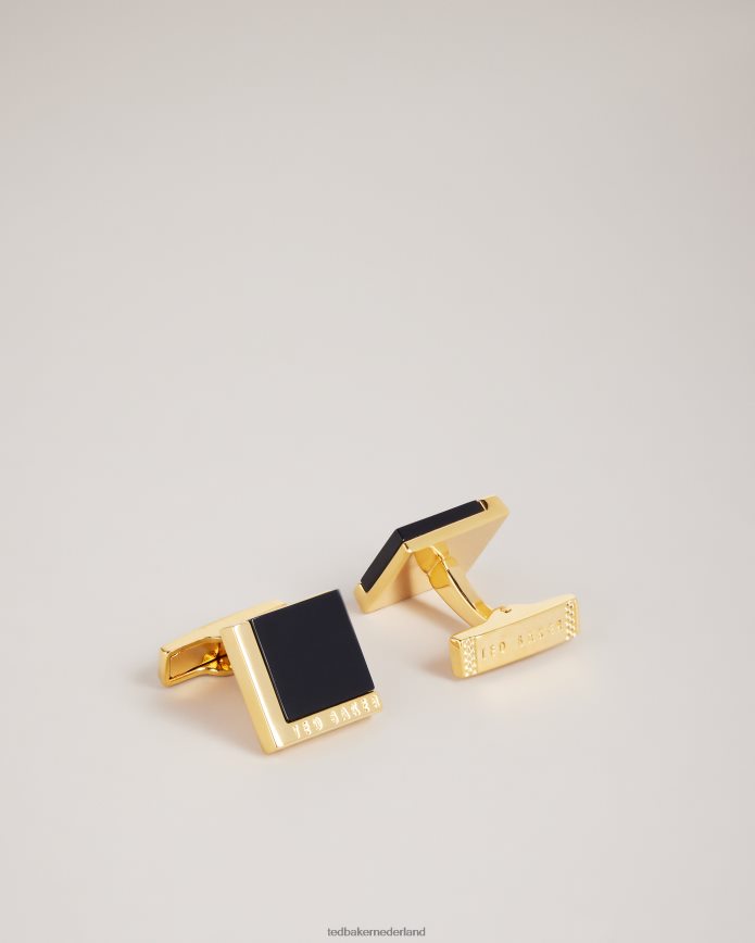 Ted Baker hars vierkante manchetknopen gouden kleur accessoires Heren 6R02N1973