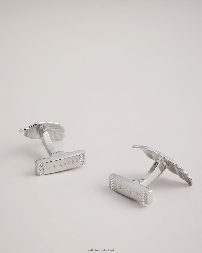 Ted Baker manchetknopen met rovanblad zilvere kleur accessoires Heren 6R02N2032