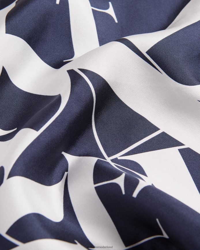 Ted Baker karson zijden pochet met verspreid logo marine accessoires Heren 6R02N1839