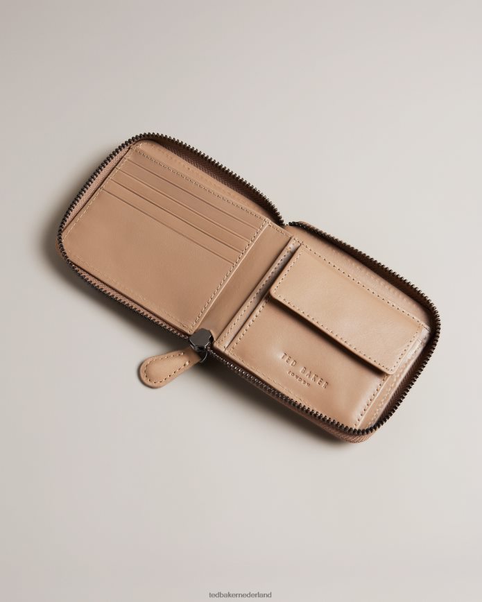 Ted Baker Krolt nubuck portemonnee met ritssluiting bruin accessoires Heren 6R02N2047