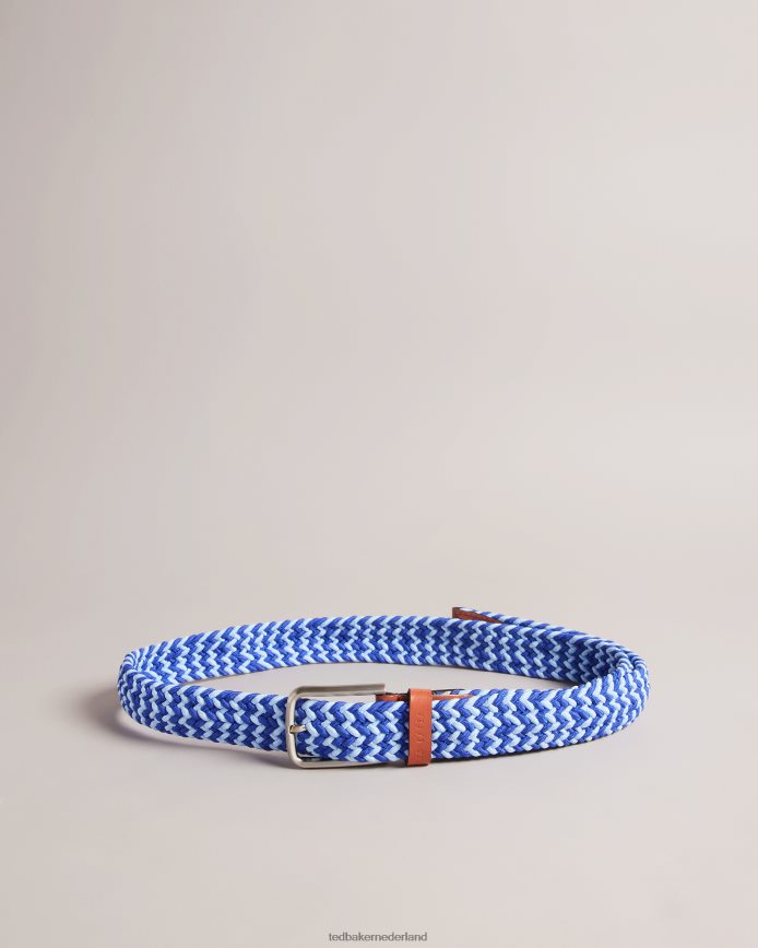 Ted Baker Callen geweven elastische riem blauw accessoires Heren 6R02N1861