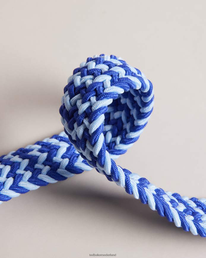 Ted Baker Callen geweven elastische riem blauw accessoires Heren 6R02N1861