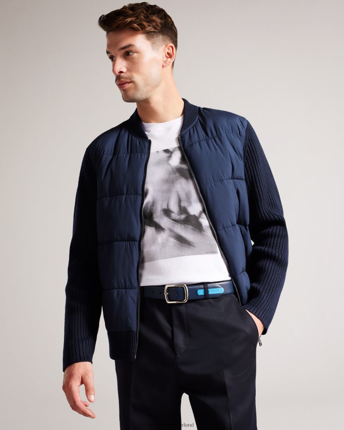 Ted Baker Jaims leren riem met contrastdetail marine accessoires Heren 6R02N1983