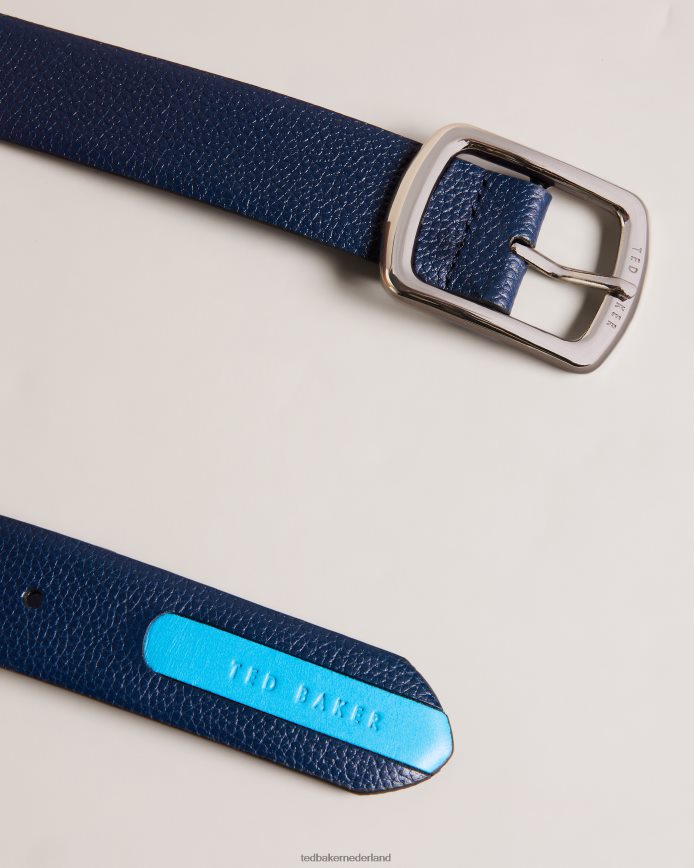 Ted Baker Jaims leren riem met contrastdetail marine accessoires Heren 6R02N1983