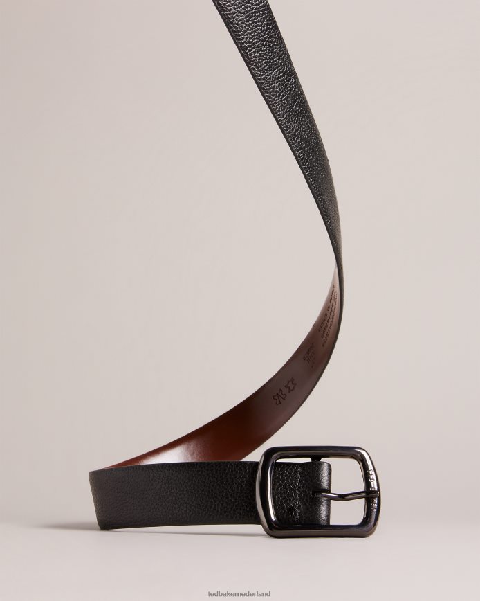 Ted Baker Jaims leren riem met contrastdetail zwart accessoires Heren 6R02N2011
