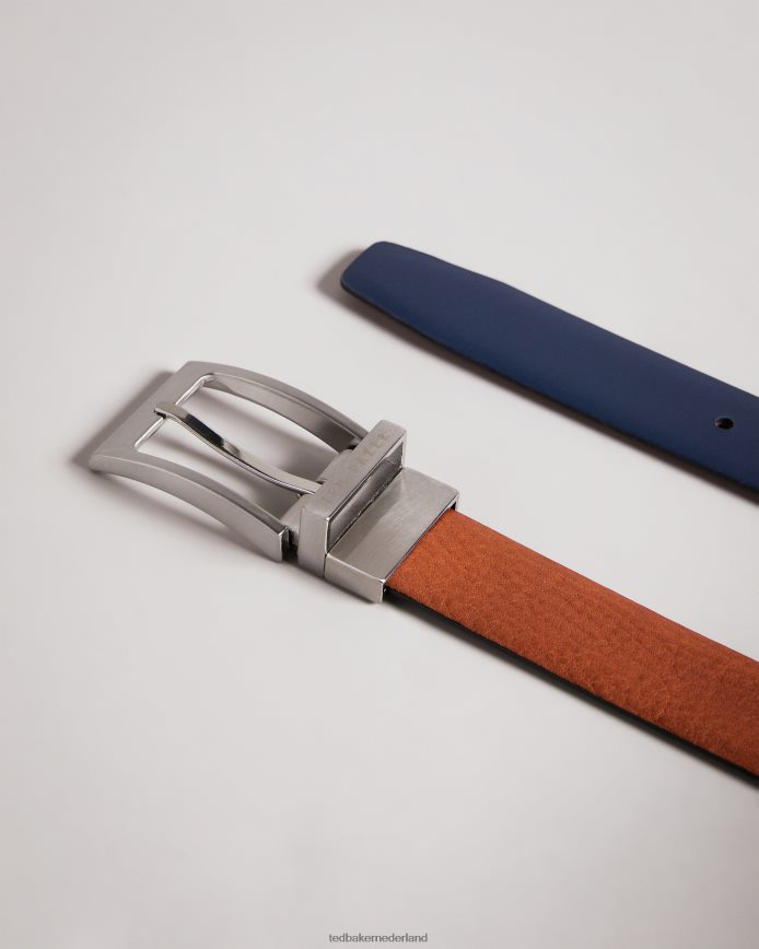 Ted Baker Omkeerbare leren riem van Karmer bruinen accessoires Heren 6R02N1842