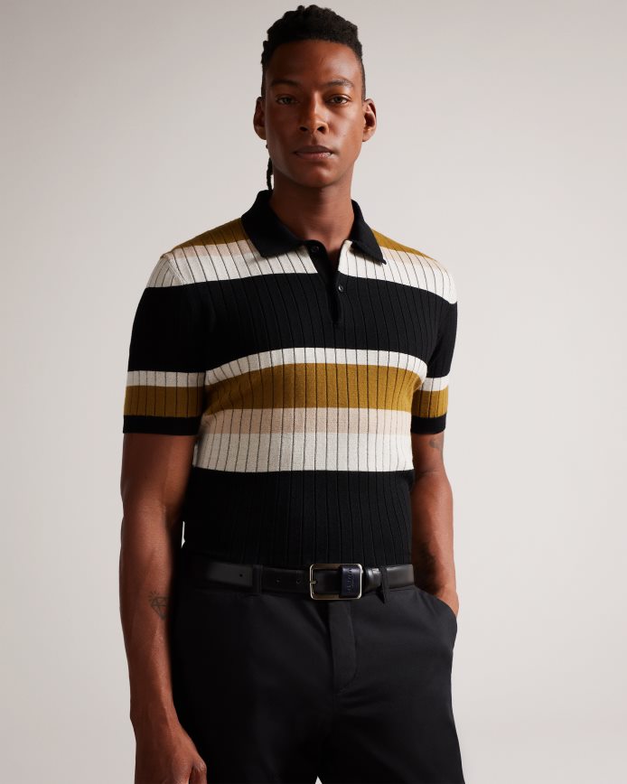 Ted Baker koen gespriem met centrale stang zwart accessoires Heren 6R02N2016