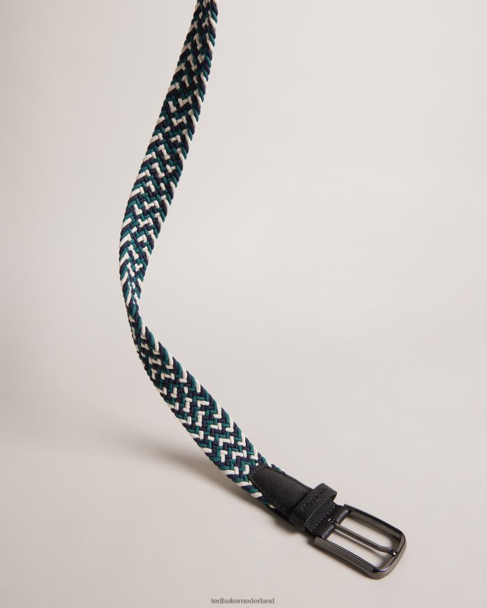 Ted Baker stretch geweven elastische riem zwart accessoires Heren 6R02N1925