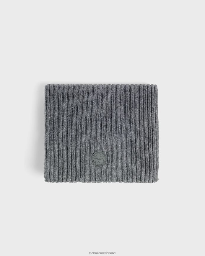 Ted Baker camen sjaal met veststeek grijs accessoires Heren 6R02N2028