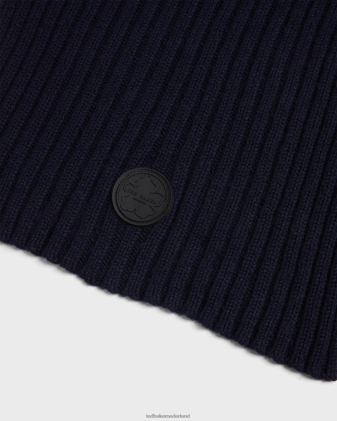 Ted Baker camen sjaal met veststeek marine accessoires Heren 6R02N2082