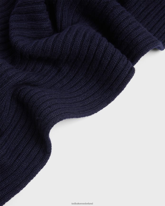 Ted Baker camen sjaal met veststeek marine accessoires Heren 6R02N2082