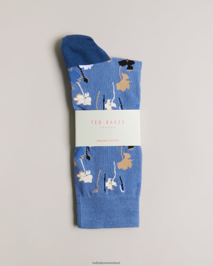 Ted Baker florsoc bloemmotief sok blauw accessoires Heren 6R02N1943