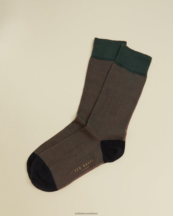 Ted Baker joaquin gestreepte gekleurde sokken dk-oranje accessoires Heren 6R02N2079