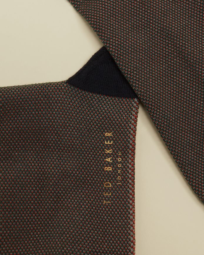 Ted Baker joaquin gestreepte gekleurde sokken dk-oranje accessoires Heren 6R02N2079