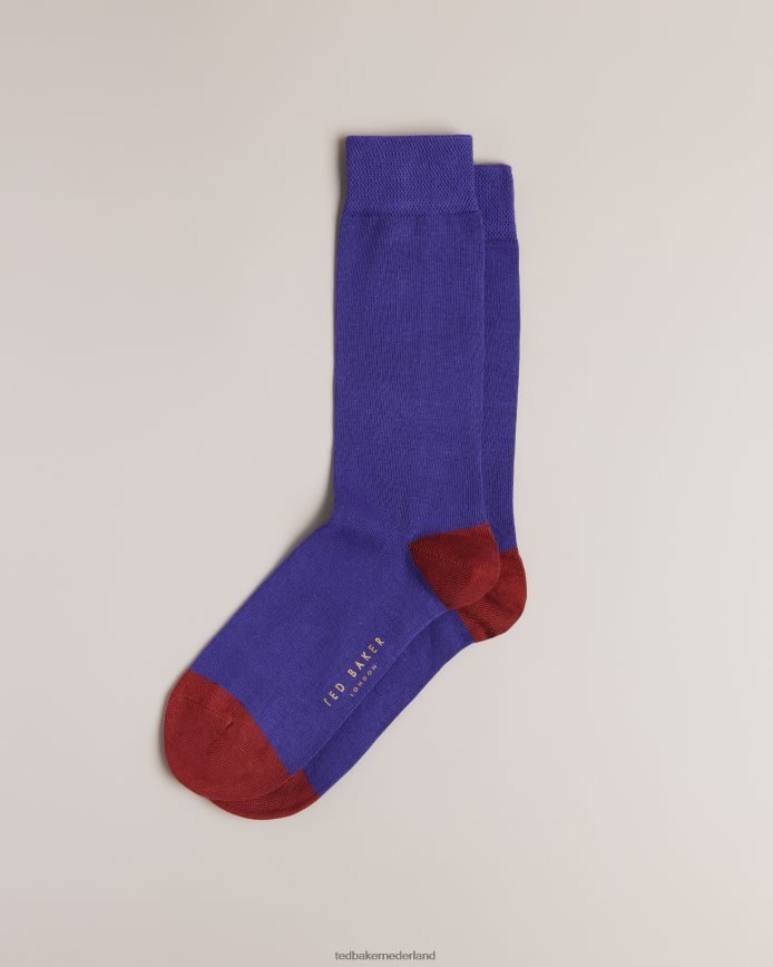 Ted Baker klassieke effen sok middenblauw accessoires Heren 6R02N2006