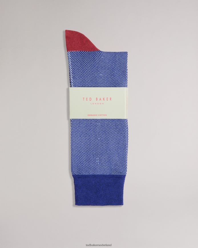 Ted Baker tedtext semi-effen sokken blauw accessoires Heren 6R02N1906