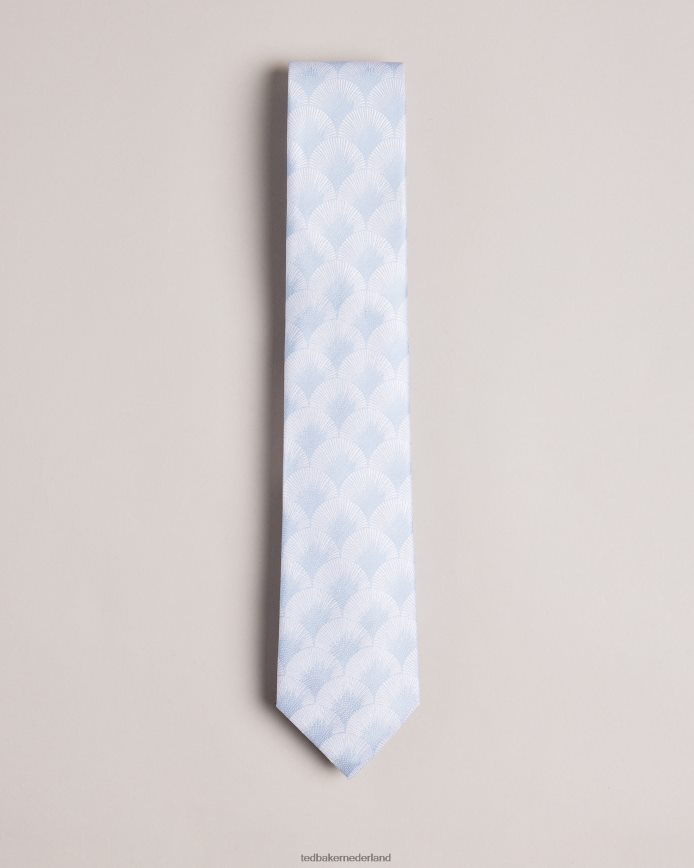 Ted Baker Herro fan jacquard stropdas blauw accessoires Heren 6R02N1877