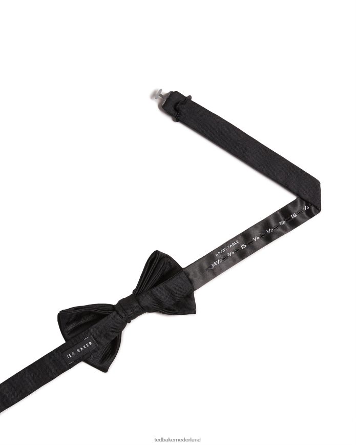 Ted Baker Mazbow effen zijden vlinderdas zwart accessoires Heren 6R02N1954