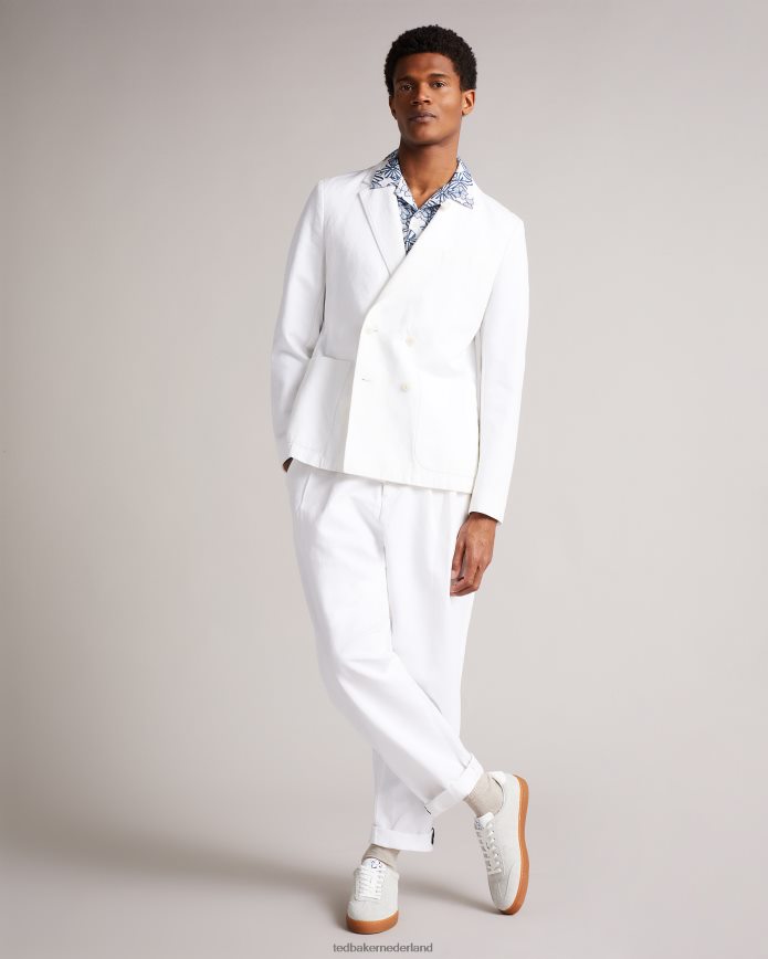 Ted Baker ithon ottoman blazer met dubbele rij knopen wit kleding Heren 6R02N1398