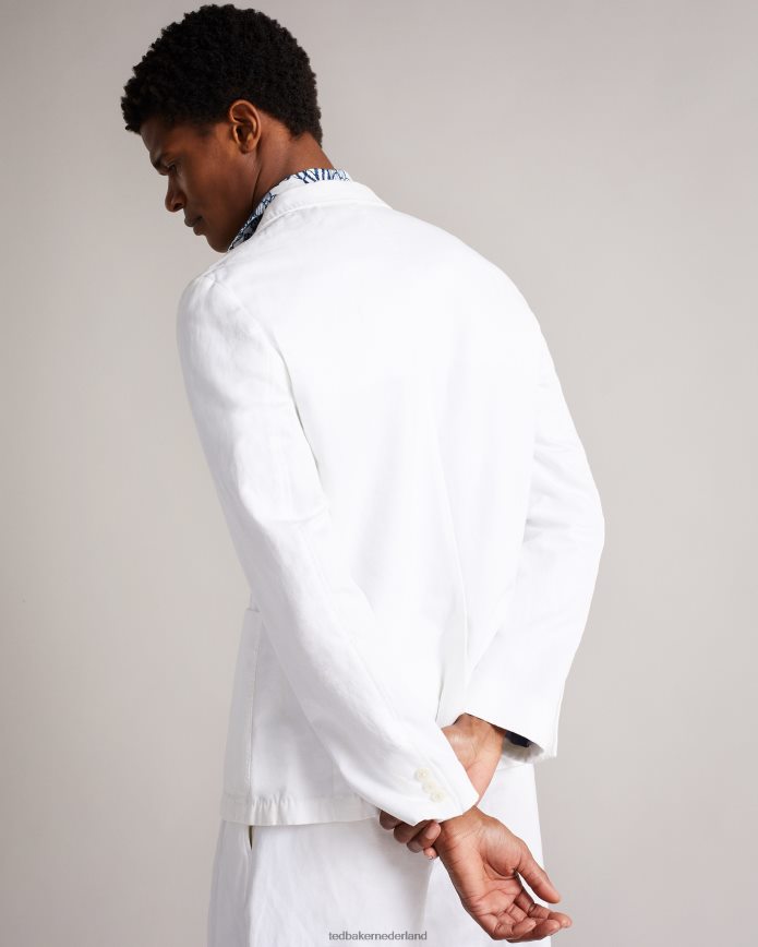 Ted Baker ithon ottoman blazer met dubbele rij knopen wit kleding Heren 6R02N1398