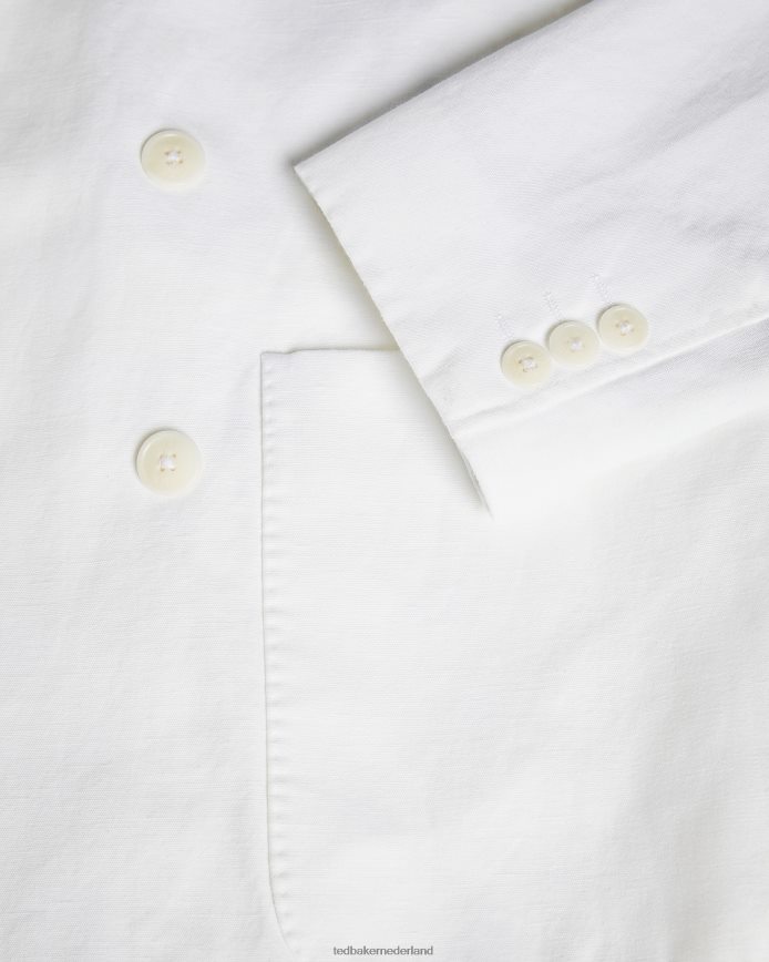 Ted Baker ithon ottoman blazer met dubbele rij knopen wit kleding Heren 6R02N1398