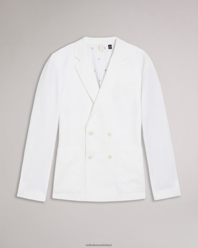 Ted Baker ithon ottoman blazer met dubbele rij knopen wit kleding Heren 6R02N1398