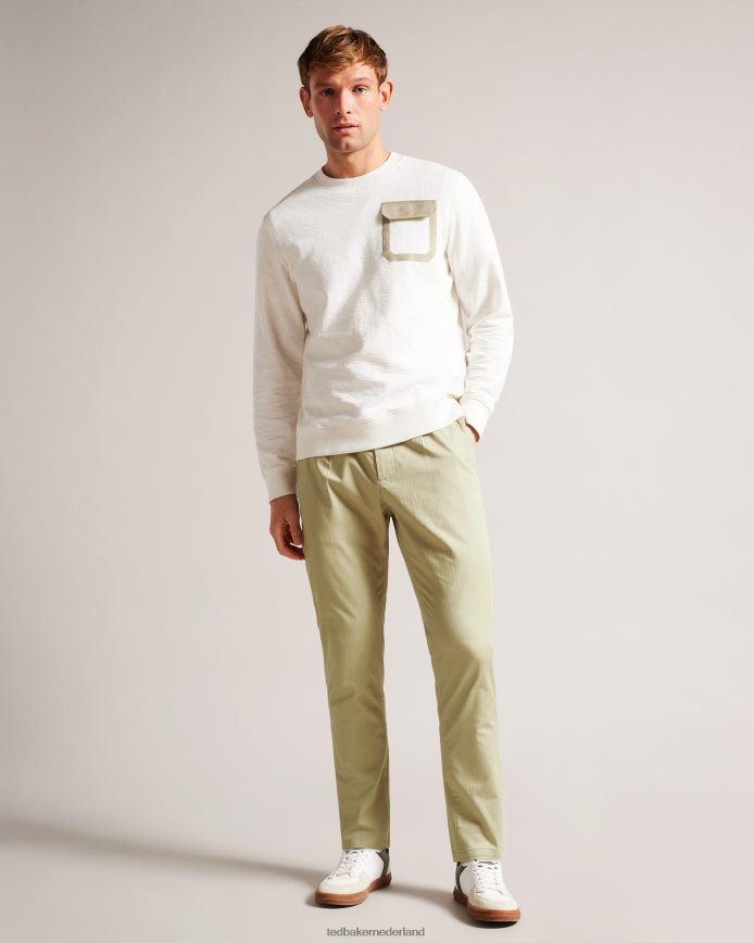 Ted Baker Bossar regular fit visgraatbroek natuurlijk kleding Heren 6R02N1567