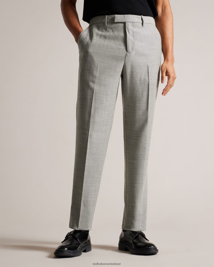 Ted Baker Lucciat slim-fit visgraatbroek grijs kleding Heren 6R02N1419