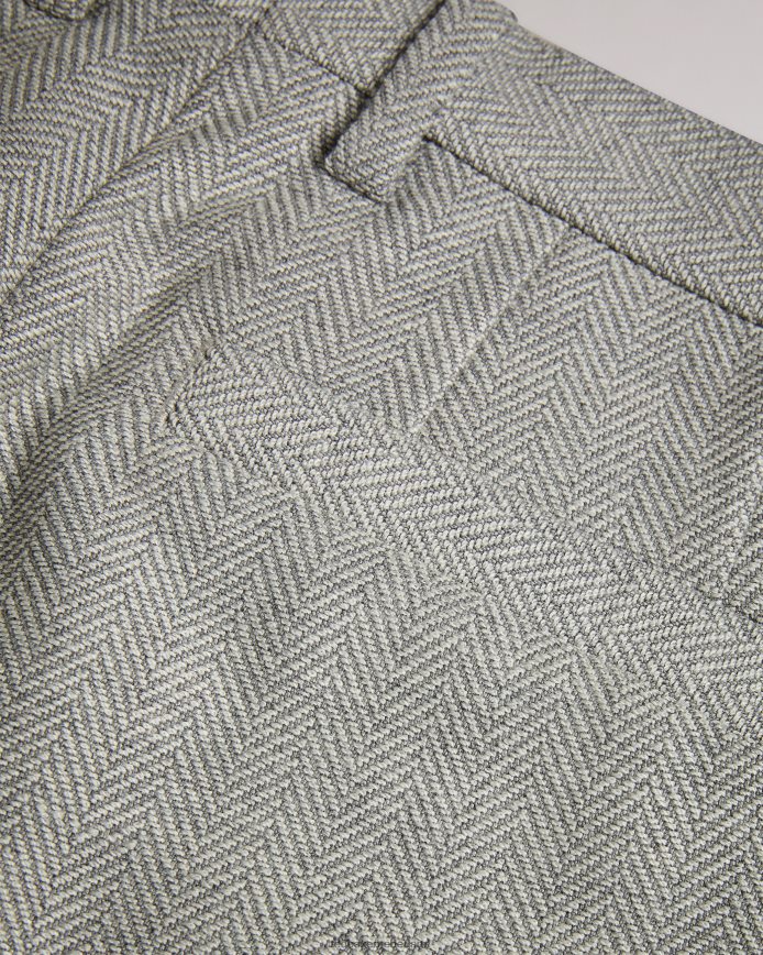 Ted Baker Lucciat slim-fit visgraatbroek grijs kleding Heren 6R02N1419