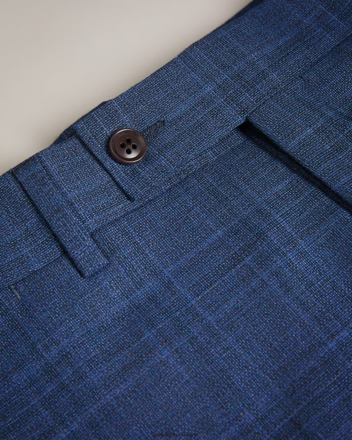 Ted Baker drydent marineblauwe geruite pantalon marine kleding Heren 6R02N1594