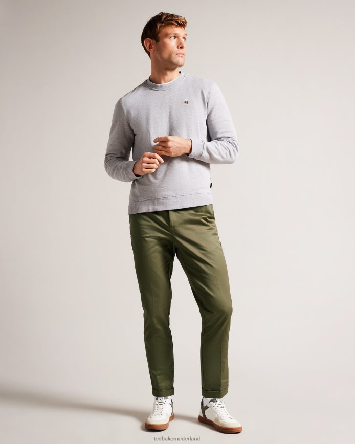 Ted Baker luciant slim-fit broek van keperstof donkergroen kleding Heren 6R02N1568