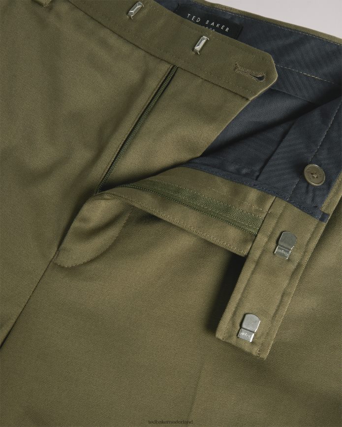 Ted Baker luciant slim-fit broek van keperstof donkergroen kleding Heren 6R02N1568