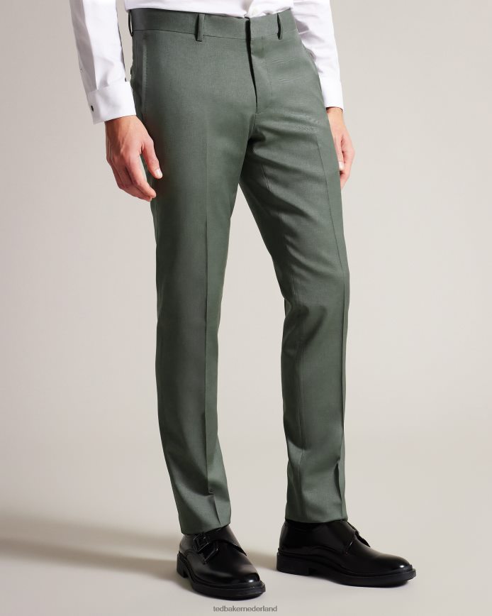 Ted Baker pantalon van puur wol met lappet groente kleding Heren 6R02N1417