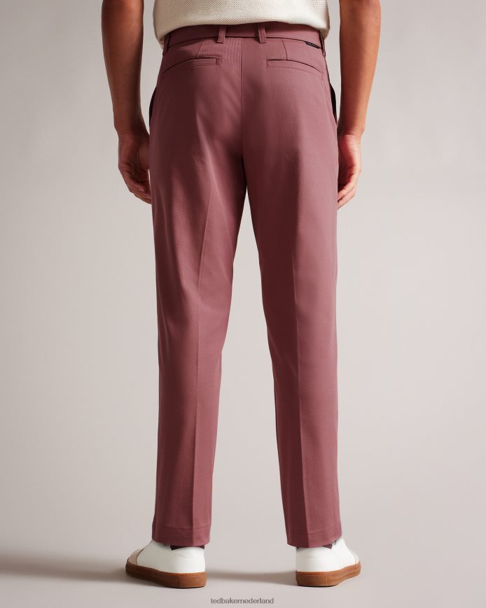Ted Baker quarts broek met rechte pijpen en riem kastanjebruin kleding Heren 6R02N1266
