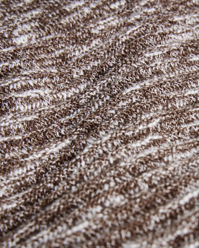 Ted Baker plantr gemêleerd poloshirt met open kraag donker bruin kleding Heren 6R02N1602