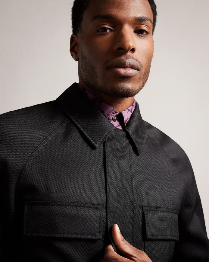 Ted Baker Filtyj wollen jack met raglanmouwen zwart kleding Heren 6R02N1212