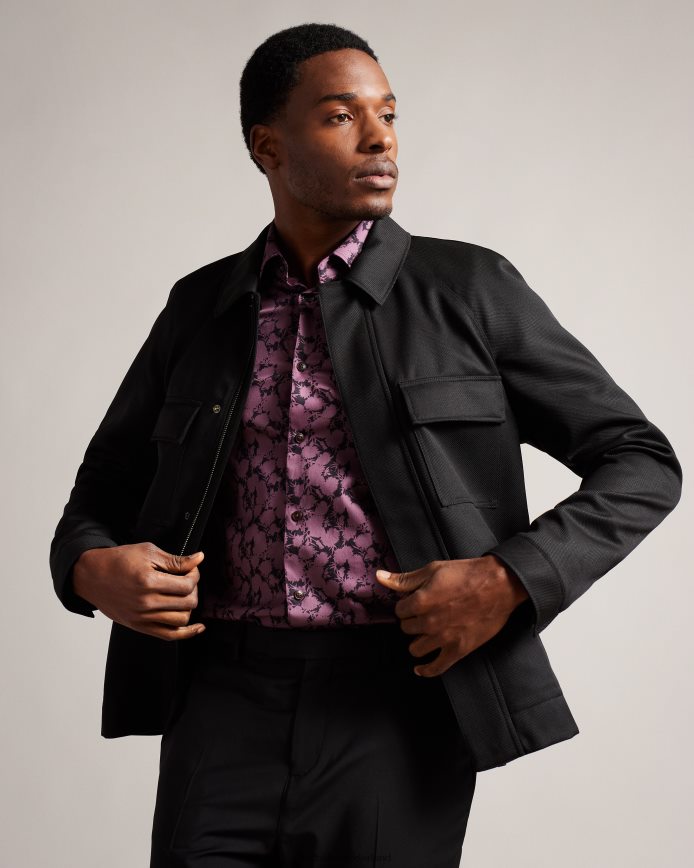 Ted Baker Filtyj wollen jack met raglanmouwen zwart kleding Heren 6R02N1212