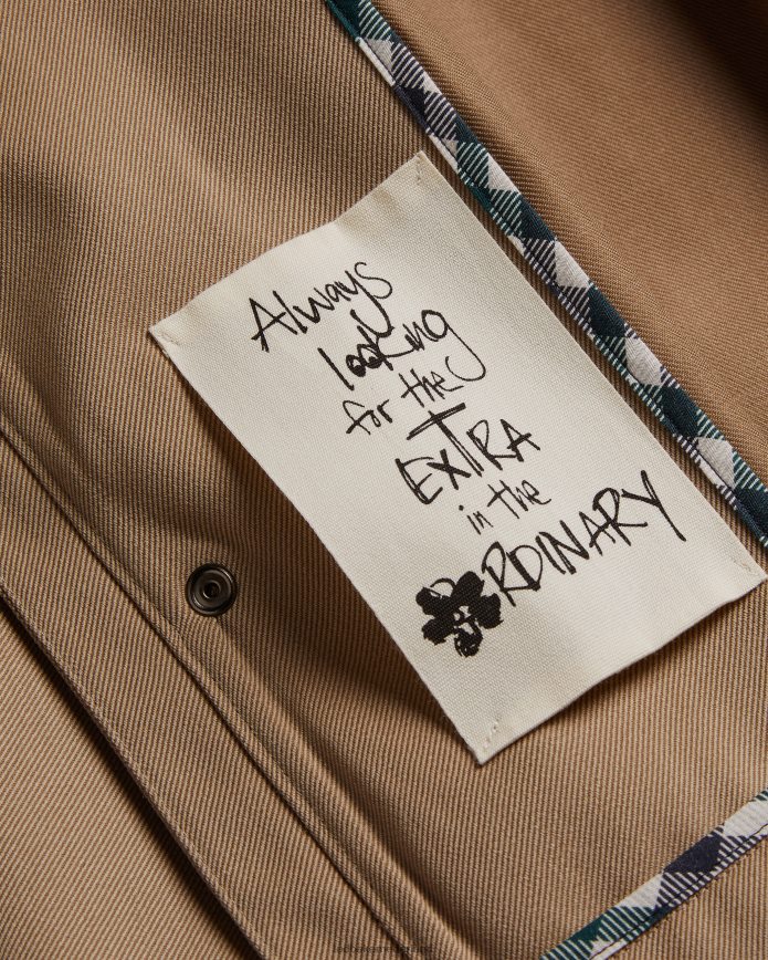 Ted Baker Finnj jasje van puur wol met raglanmouwen natuurlijk kleding Heren 6R02N1260