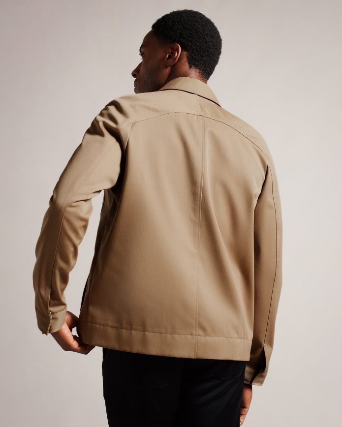 Ted Baker Finnj jasje van puur wol met raglanmouwen natuurlijk kleding Heren 6R02N1260