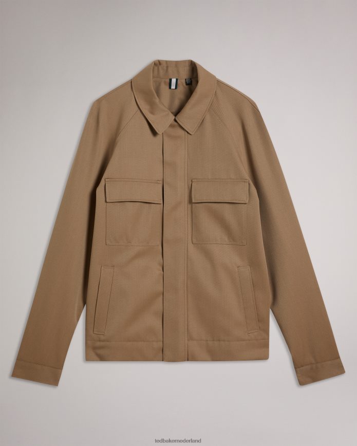 Ted Baker Finnj jasje van puur wol met raglanmouwen natuurlijk kleding Heren 6R02N1260