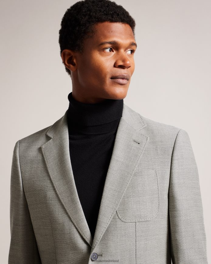 Ted Baker Luccaj visgraatjack grijs kleding Heren 6R02N1405