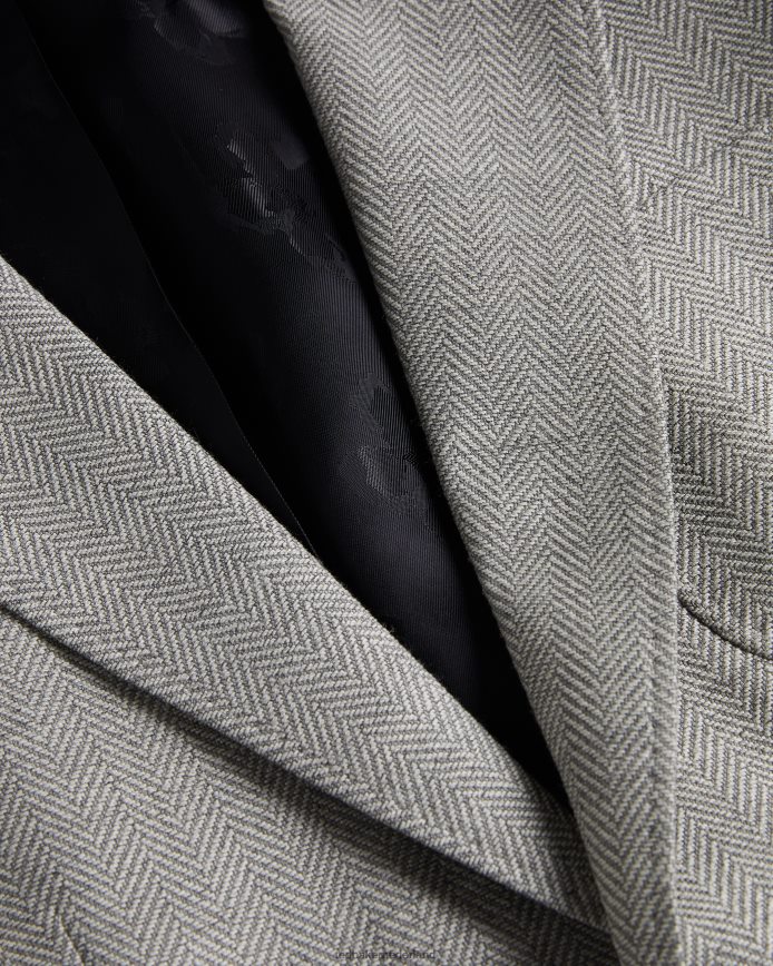 Ted Baker Luccaj visgraatjack grijs kleding Heren 6R02N1405